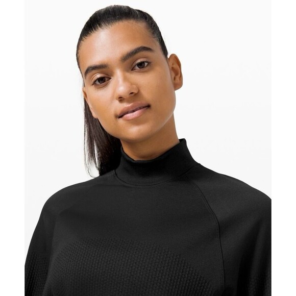 Lululemon Women's Engineered Warmth Pullover Mock Neck Black Size 8 Athleisure - Picture 4 of 10